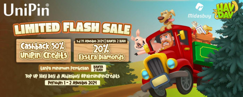 [Flash Sale] Buat Perternakan Terbaik di Hay Day! Top Up Hay Day di UniPin & Raih 50% UniPin Credits + 20% Bonus Diamonds